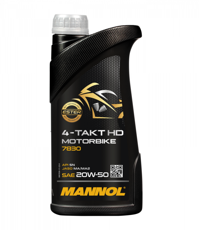 6000 MANNOL 4-TaKt Motorbike HD 20W50 Мин.мотор.масло для мотоциклов  (1л) API SL/JASO MA/MA2  7830 