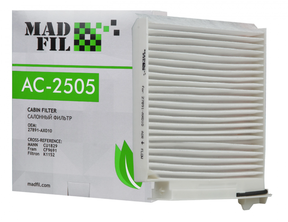 Фильтр салона MADFIL AC-2505 (AC-2505) 