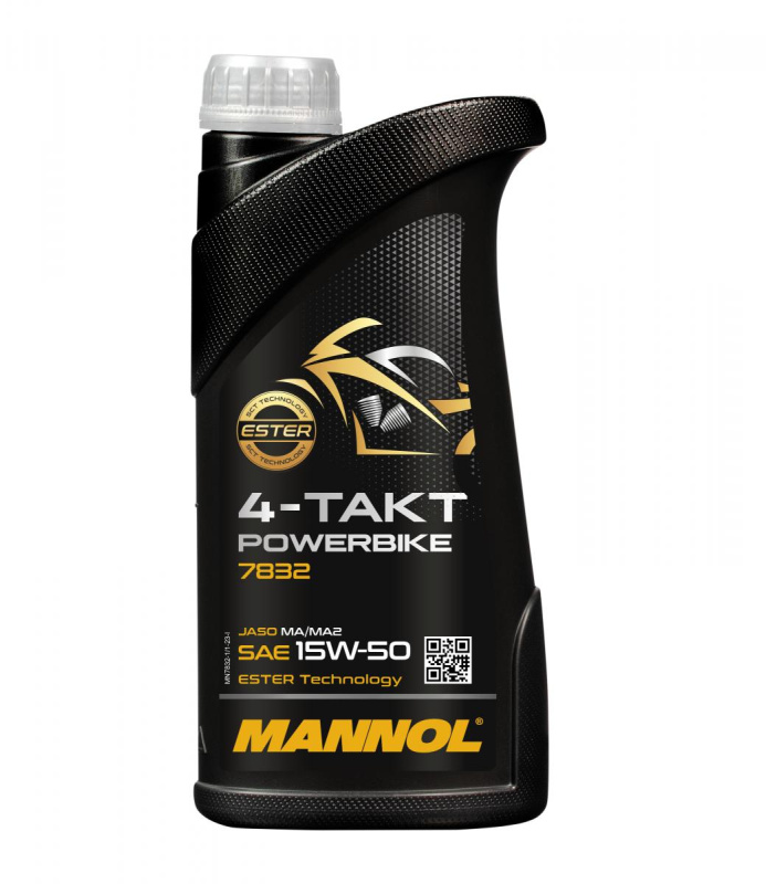 Масло моторное MANNOL 4-Takt Powerbike 15w50 (1л) JASO MA/MA2