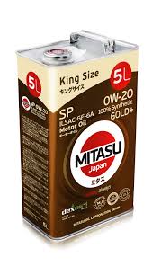 MJP025 MITASU GOLD Plus SP 0W20 (5L) синтетическое мотор.масло для бензинз.дв.(1/6) Япония.