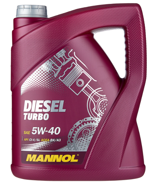 Масло моторное MANNOL DIEZEL TURBO 5W40 Cl-4/SN  ACEA  A3/B4 синтетическое 5л.