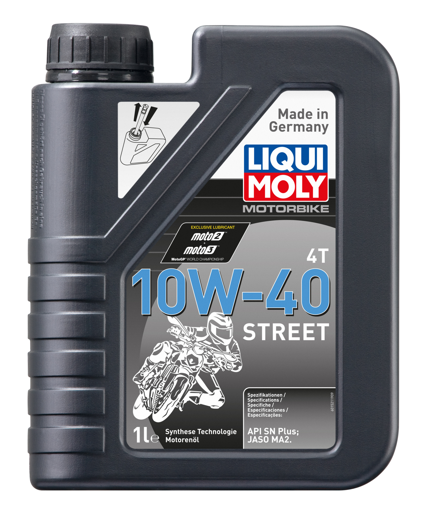 Масло моторное LiquiMoly 4-Takt Мото HC-синт 10W40 SN MA2 1л. 1521