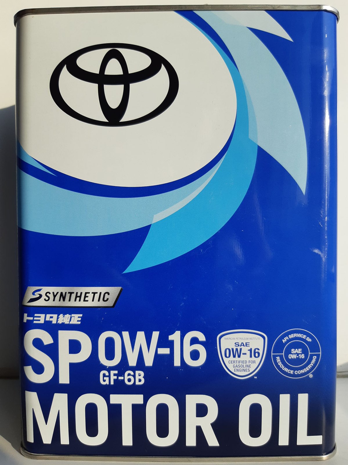 Масло моторное TOYOTA Motor Oil SP 0W16 (0888013105) синтетическое 4л. Япония.