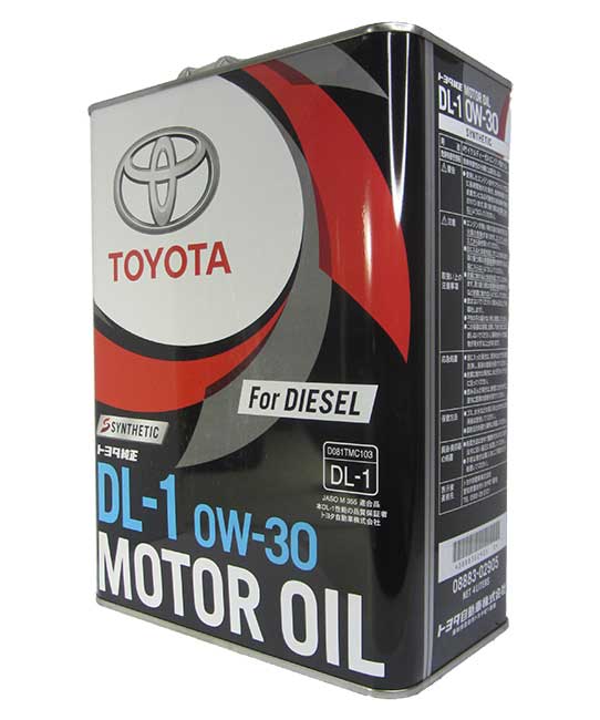 Масло моторное TOYOTA DIESEL OIL DL-1 0W30 cинтетическое 4л. Япония. (0888303205)