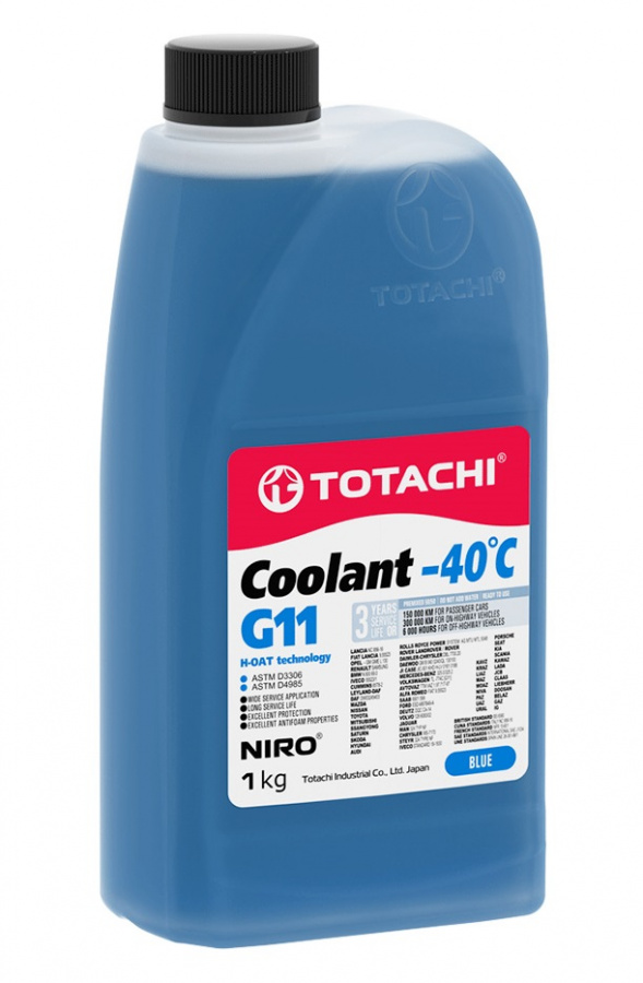 Антифриз Totachi NIRO Coolant Blue -40C G11 1л